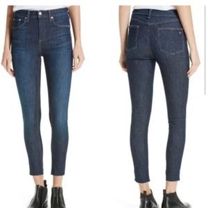 Rag & Bone 10” Ankle Skinny High Rise Jeans Size 27 Raw Hem Mad River